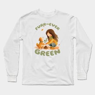 Furr-ever Green Long Sleeve T-Shirt